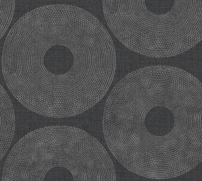 A.S. Création Kreise Schwarz 385243 Wandtapete Vlies Satin  Tapete Desert Lodge