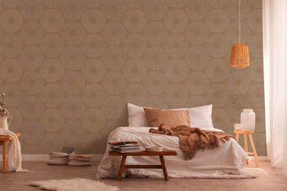 A.S. Création Kreise Braun 385245 Wandtapete Vlies Satin  Tapete Desert Lodge