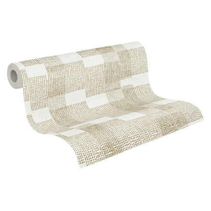 A.S. Création Geometrisch Gold 385251 Wandtapete Vlies Satin Tapete Desert Lodge