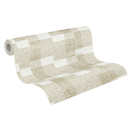 A.S. Création Geometrisch Gold 385251 Wandtapete Vlies Satin Tapete Desert Lodge