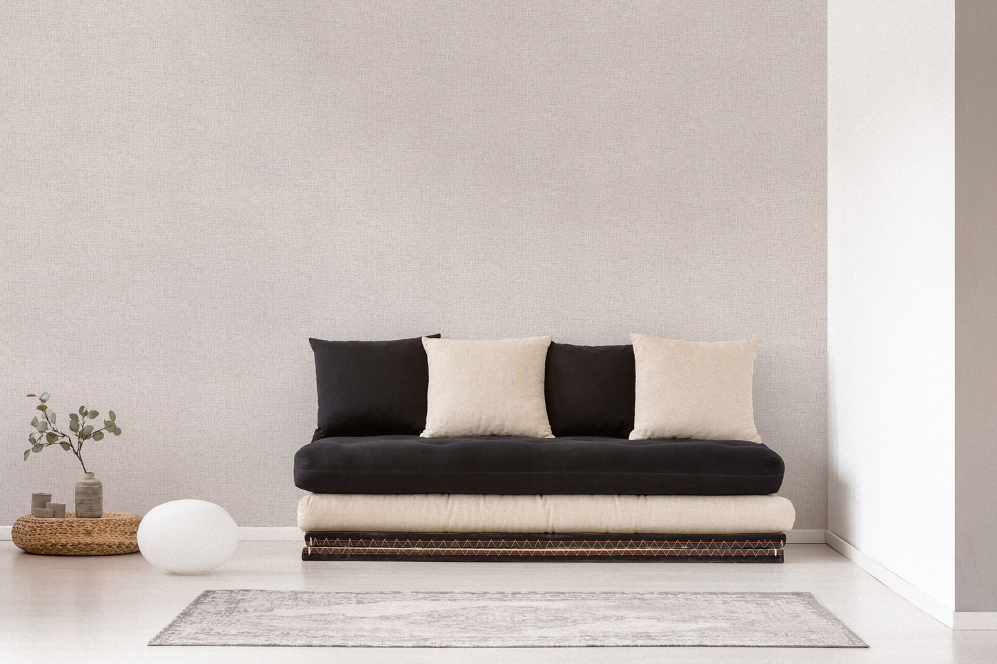 A.S. Création Uni Grau 385281 Wandtapete Vlies Satin Rolle Tapete Desert Lodge