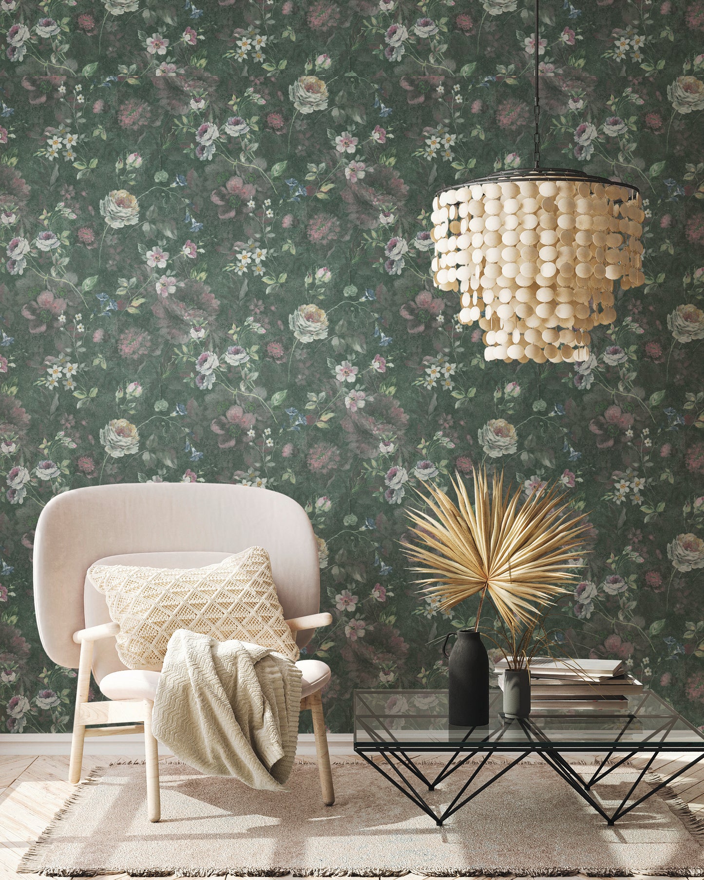 A.S. Création Tapete Natural Living 386362 Grün Satin Florale Tapete Wandtapete