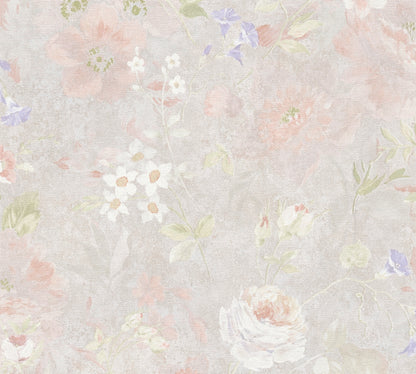 A.S. Création Tapete Natural Living 386364 Grau Satin Florale Tapete Wandtapete