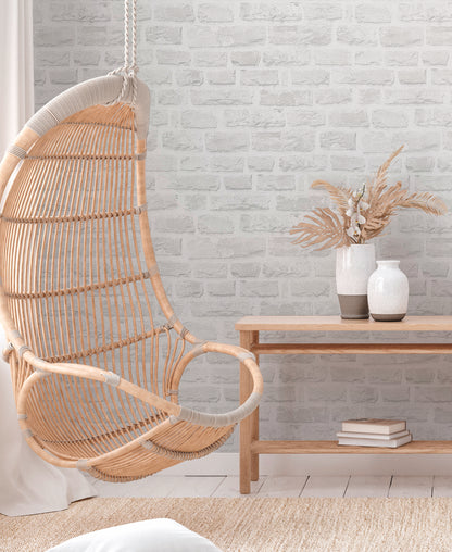 A.S. Création Tapete Natural Living 386372 Weiß Satin Steintapete Wandtapete