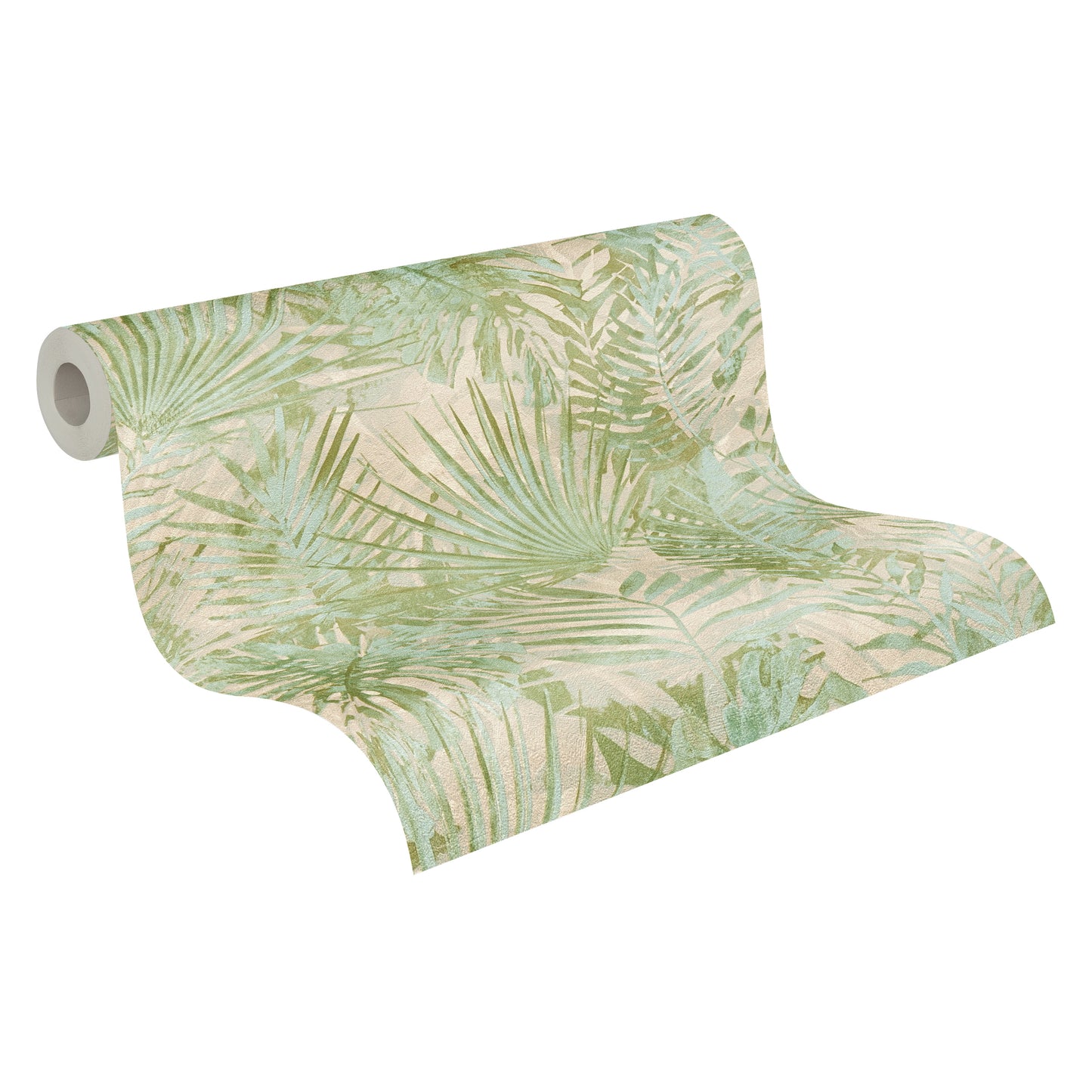 A.S. Création Tapete Natural Living 386381 Grün Satin Dschungeltapete Wandtapete