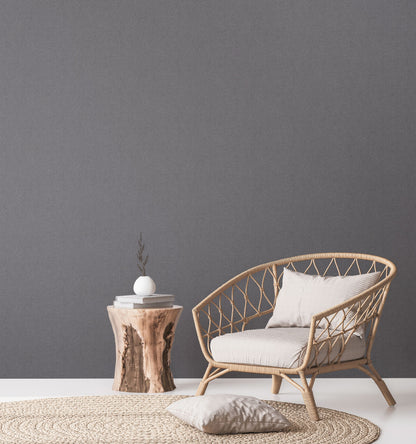 A.S. Création Tapete Natural Living 386624 Schwarz Vlies Unitapete Wandtapete