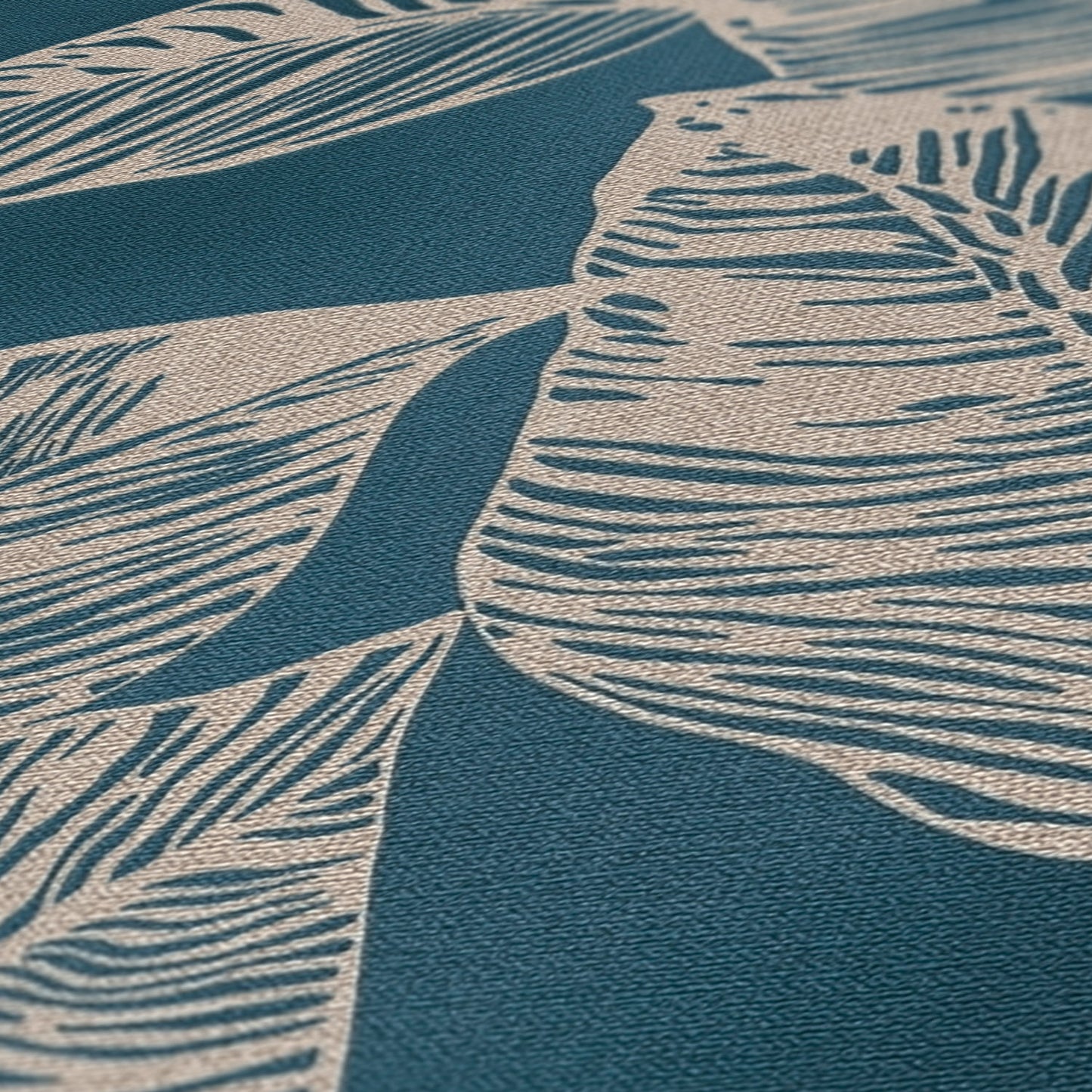 A.S. Création Tapete Natural Living 386631 Blau Satin Blättertapete Wandtapete