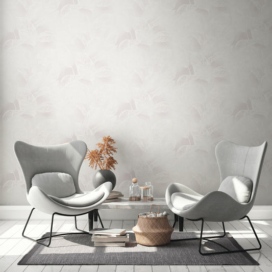 A.S. Création Tapete Natural Living 386632 Weiß Satin Blättertapete Wandtapete