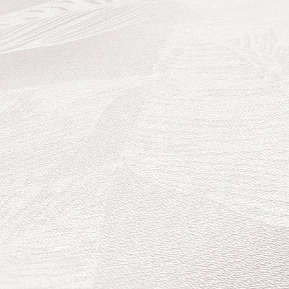 A.S. Création Tapete Natural Living 386632 Weiß Satin Blättertapete Wandtapete