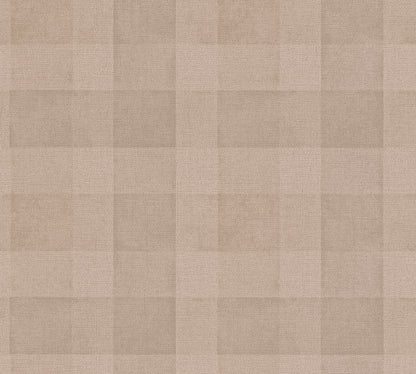 A.S. Création Tapete Natural Living 386641 Braun Satin Tapete Kariert Wandtapete