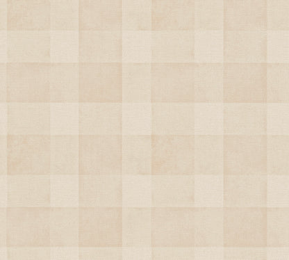 A.S. Création Tapete Natural Living 386643 Beige Satin Tapete Kariert Wandtapete