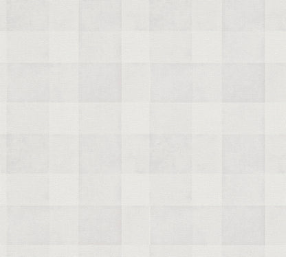 A.S. Création Tapete Natural Living 386644 Grau Satin Tapete Kariert Wandtapete