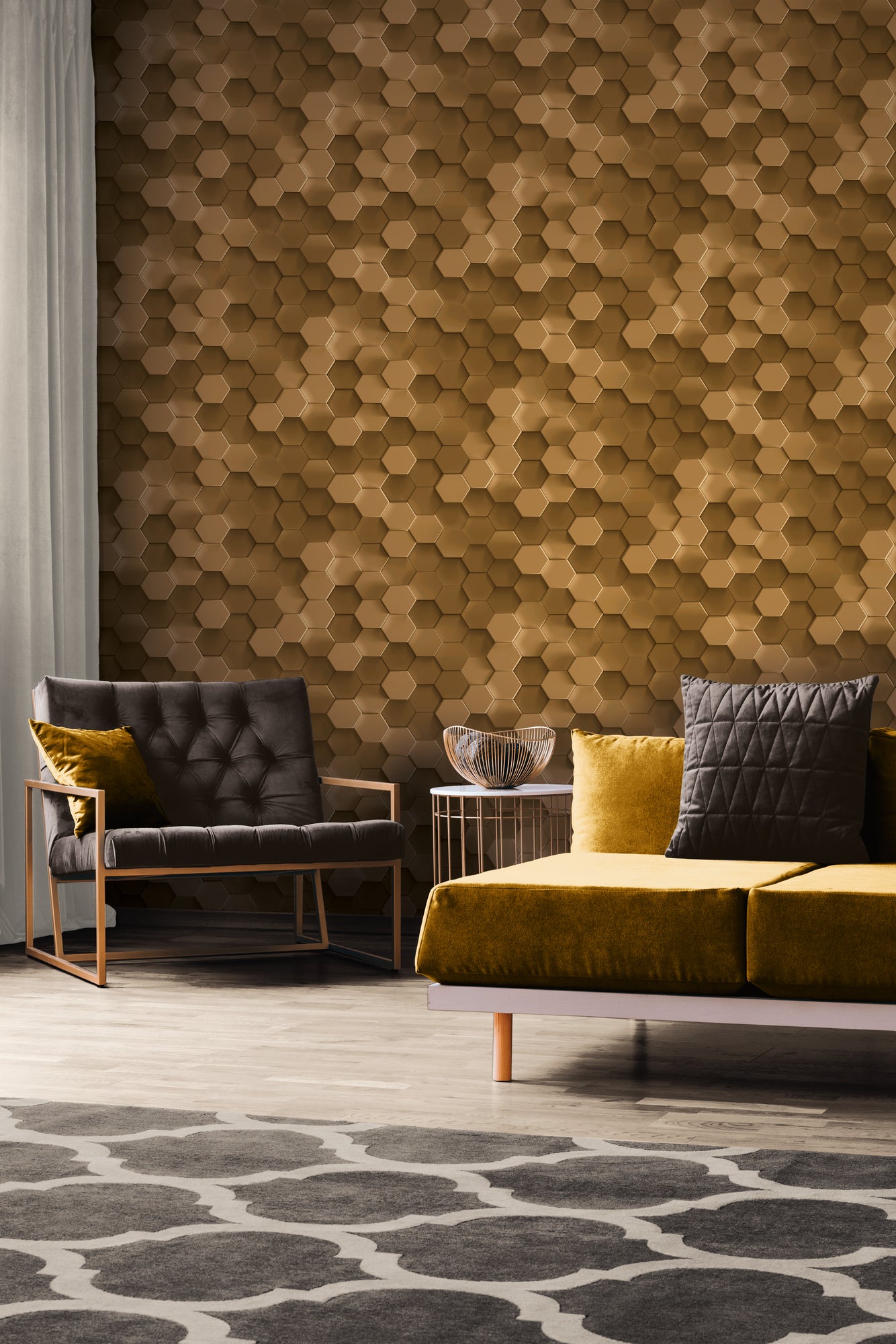 A.S. Création Tapete PintWalls 387232 3D Grafik Geometrisch Wabenmuster Vlies