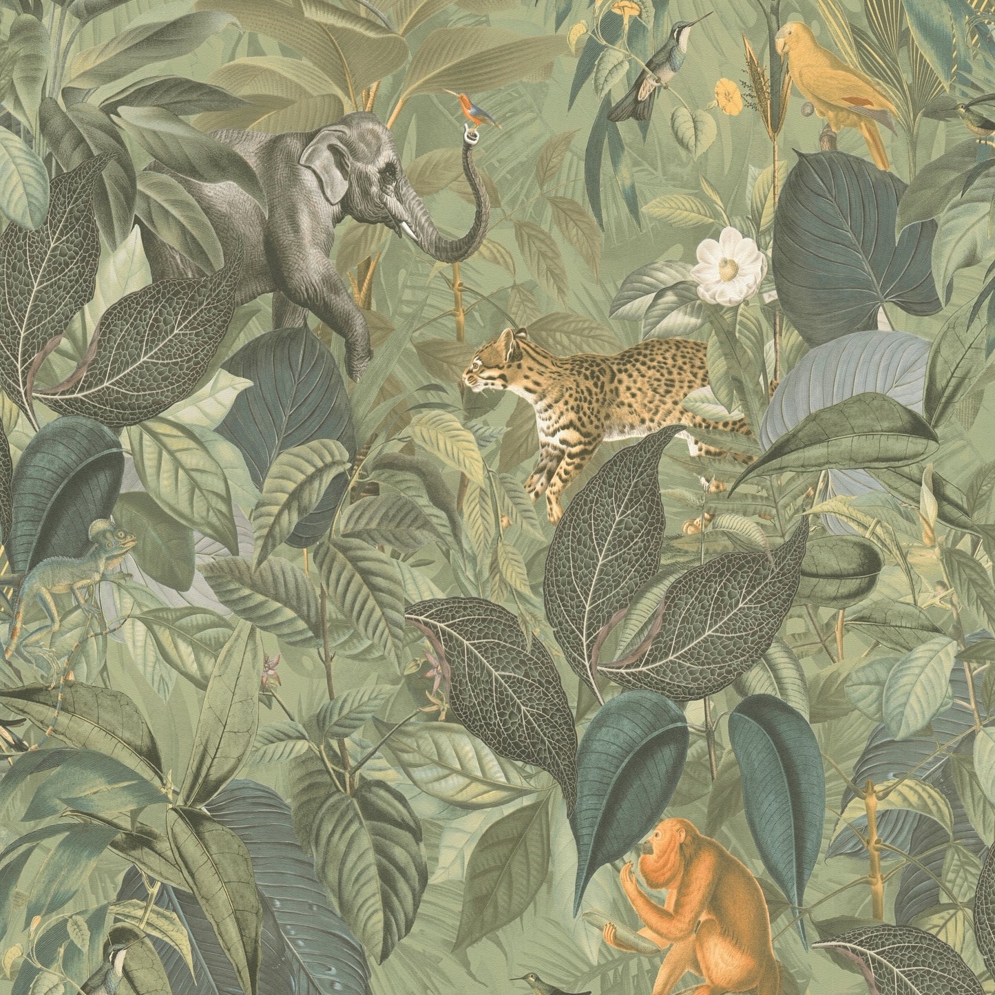 A.S. Création Tapete PintWalls 387243 Dschungel Tiere Vlies Natur Kinder Wald