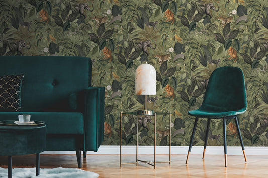 A.S. Création Tapete PintWalls 387243 Dschungel Tiere Vlies Natur Kinder Wald