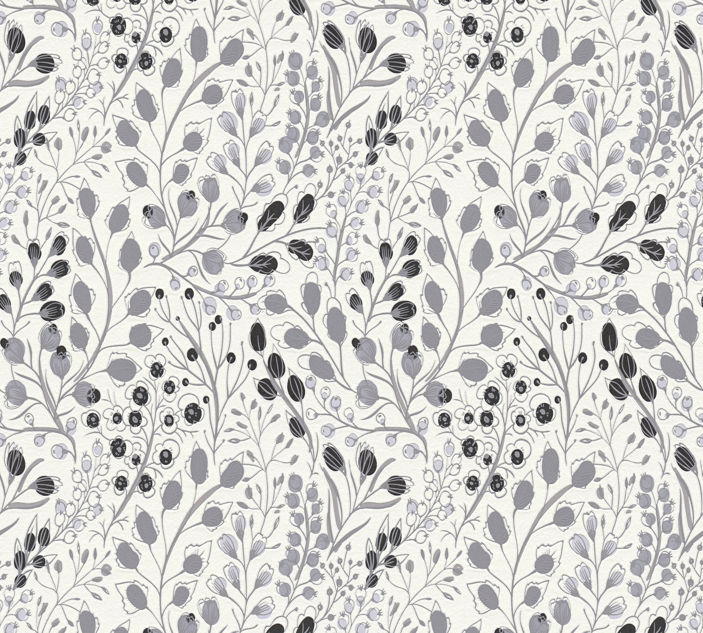 A.S. Création Tapete Attractive 2 388473 Grau Floral Wandtapete Vliestapeten