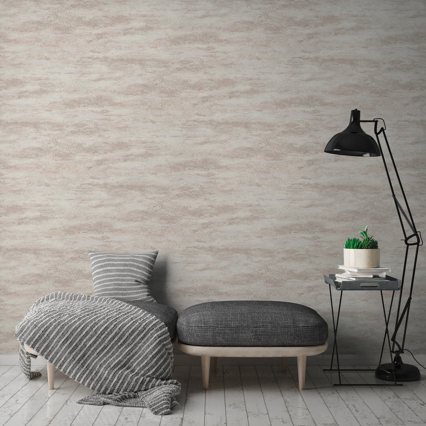 A.S. Création Tapete Attractive 2 390411 Weiß Putzoptik Wandtapete Vliestapeten