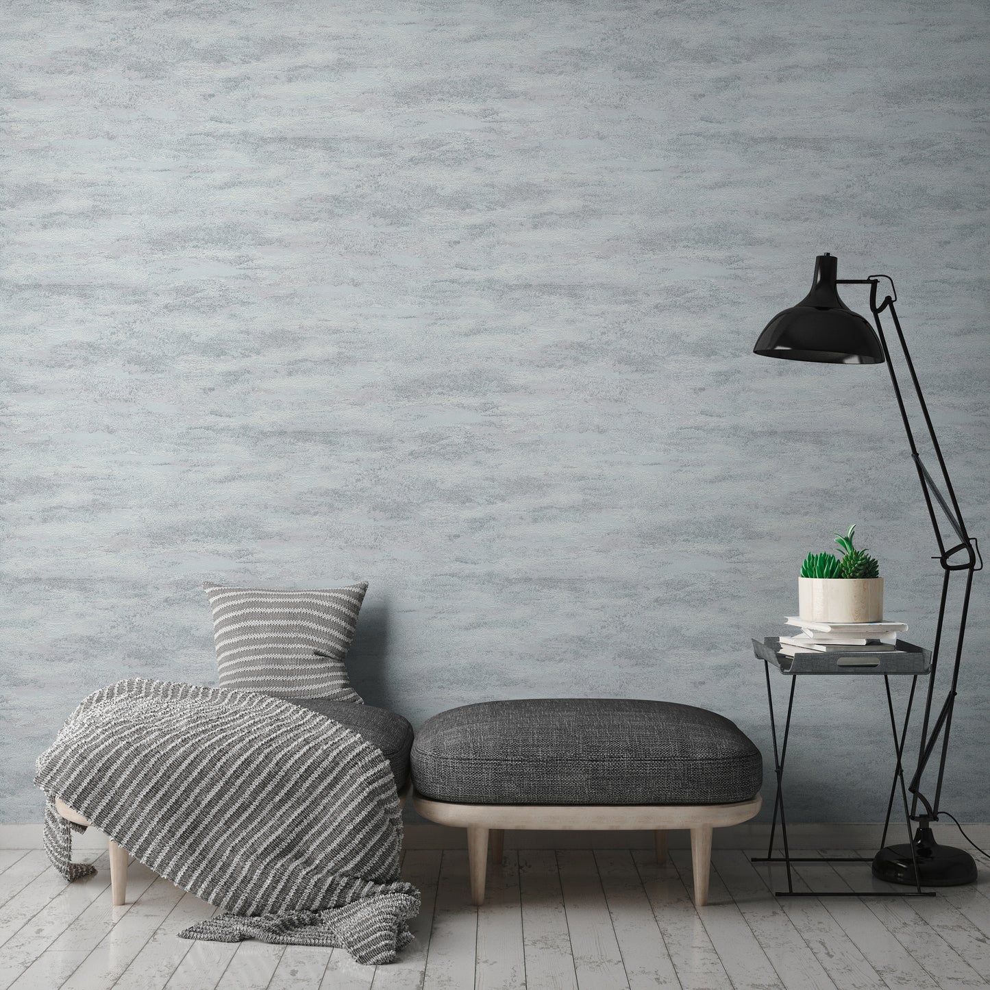 A.S. Création Tapete Attractive 2 390413 Grau Putzoptik Wandtapete Vliestapeten