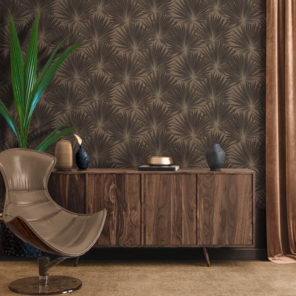 A.S. Création Tapete Antigua 390904 Braun Satin Tapeten Palmentapetematt Muster