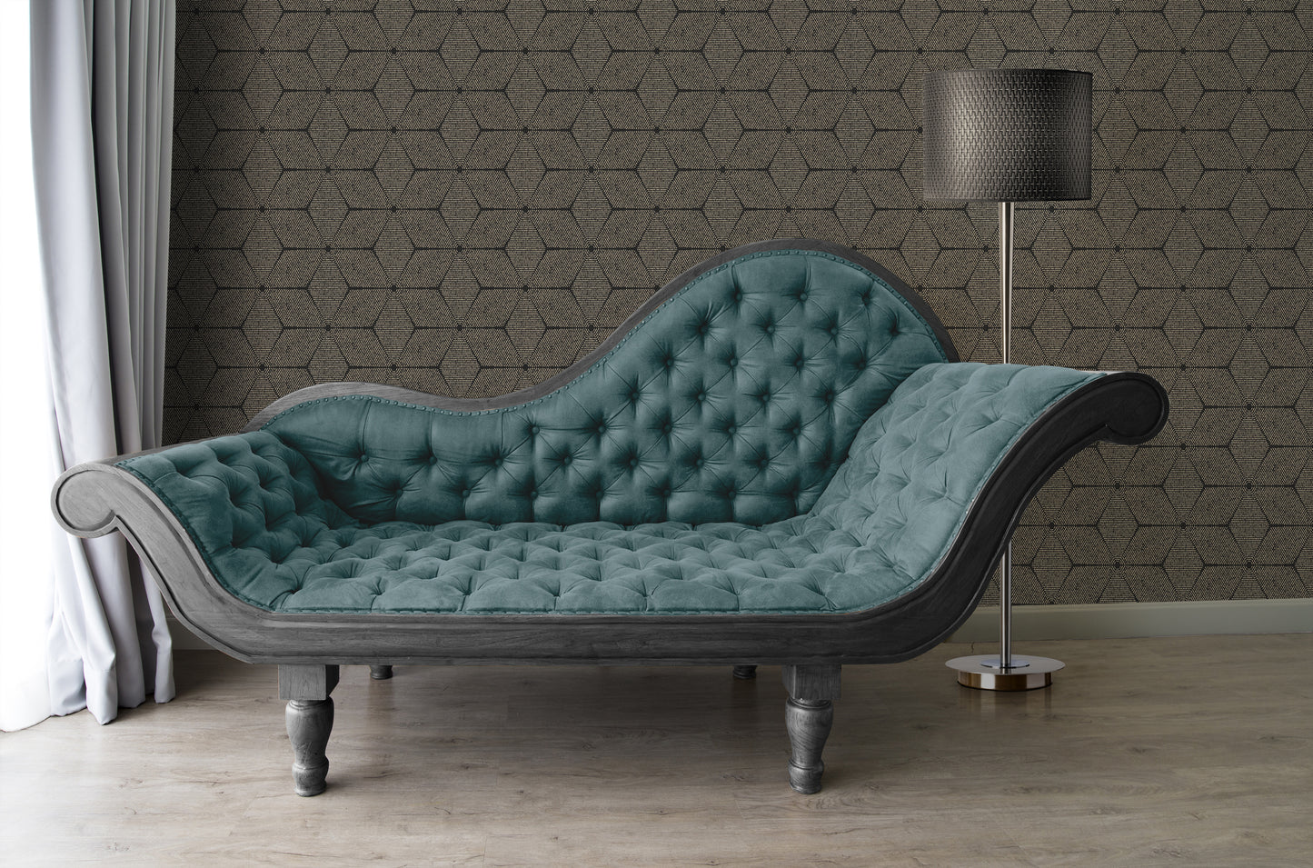 A.S. Création Tapete Antigua 390912 Schwarz Satin Tapeten Grafik matt Muster