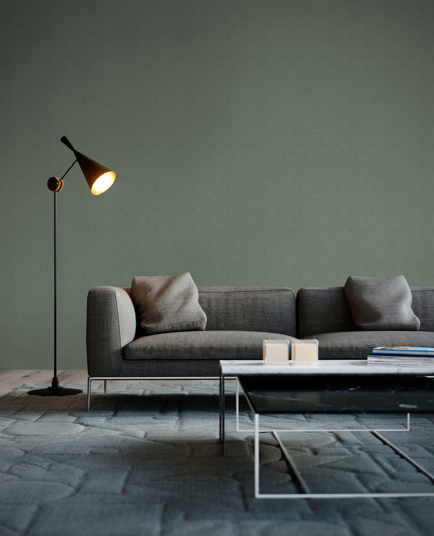 A.S. Création Tapete Antigua 390913 Grün Satin Wandtapete Grafiktapete matt