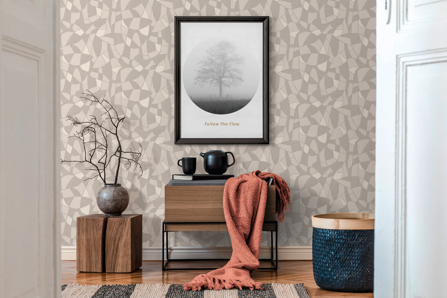 A.S. Création Tapete Antigua 390933 Grau Satin Wandtapete Grafiktapete matt