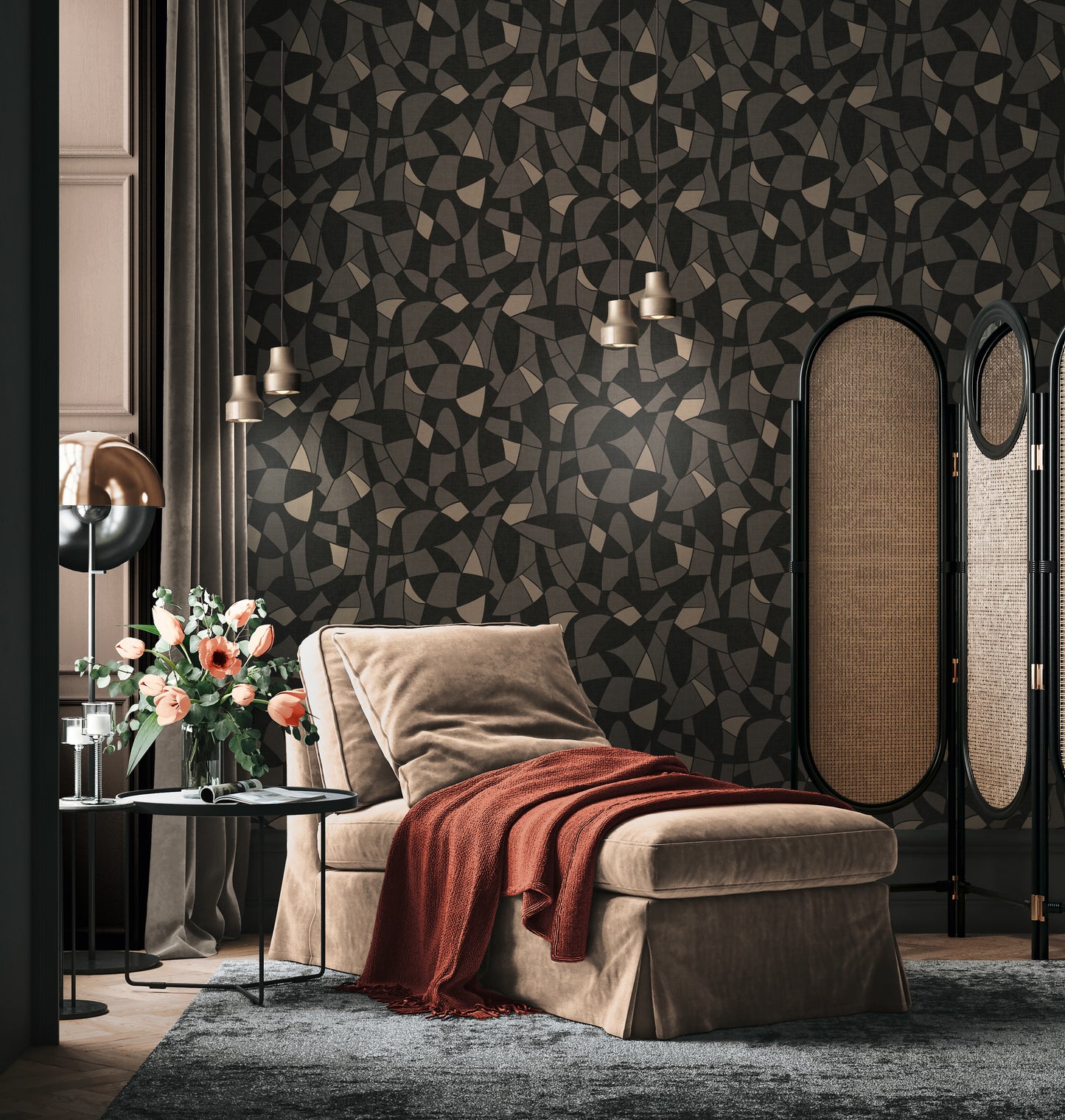 A.S. Création Tapete Antigua 390934 Schwarz Satin Wandtapete Grafiktapete matt