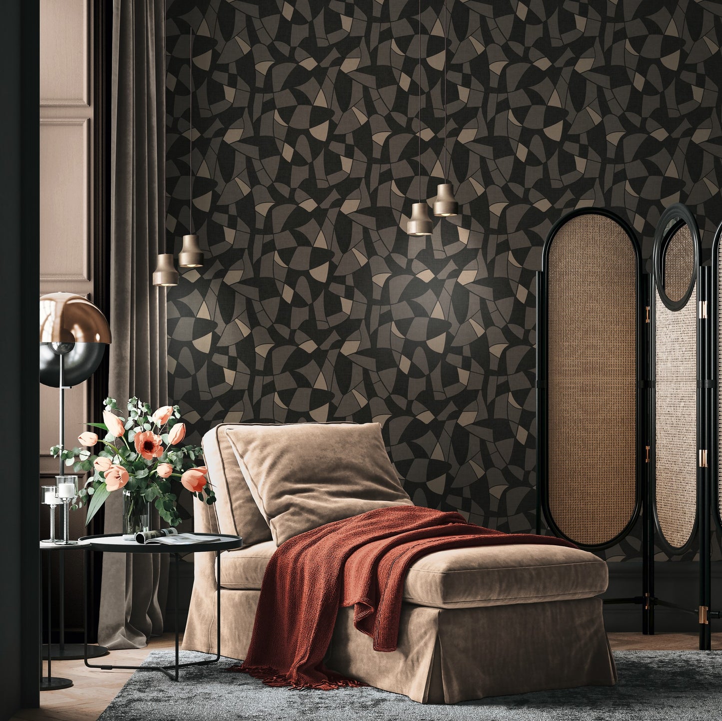 A.S. Création Tapete Antigua 390934 Schwarz Satin Wandtapete Grafiktapete matt