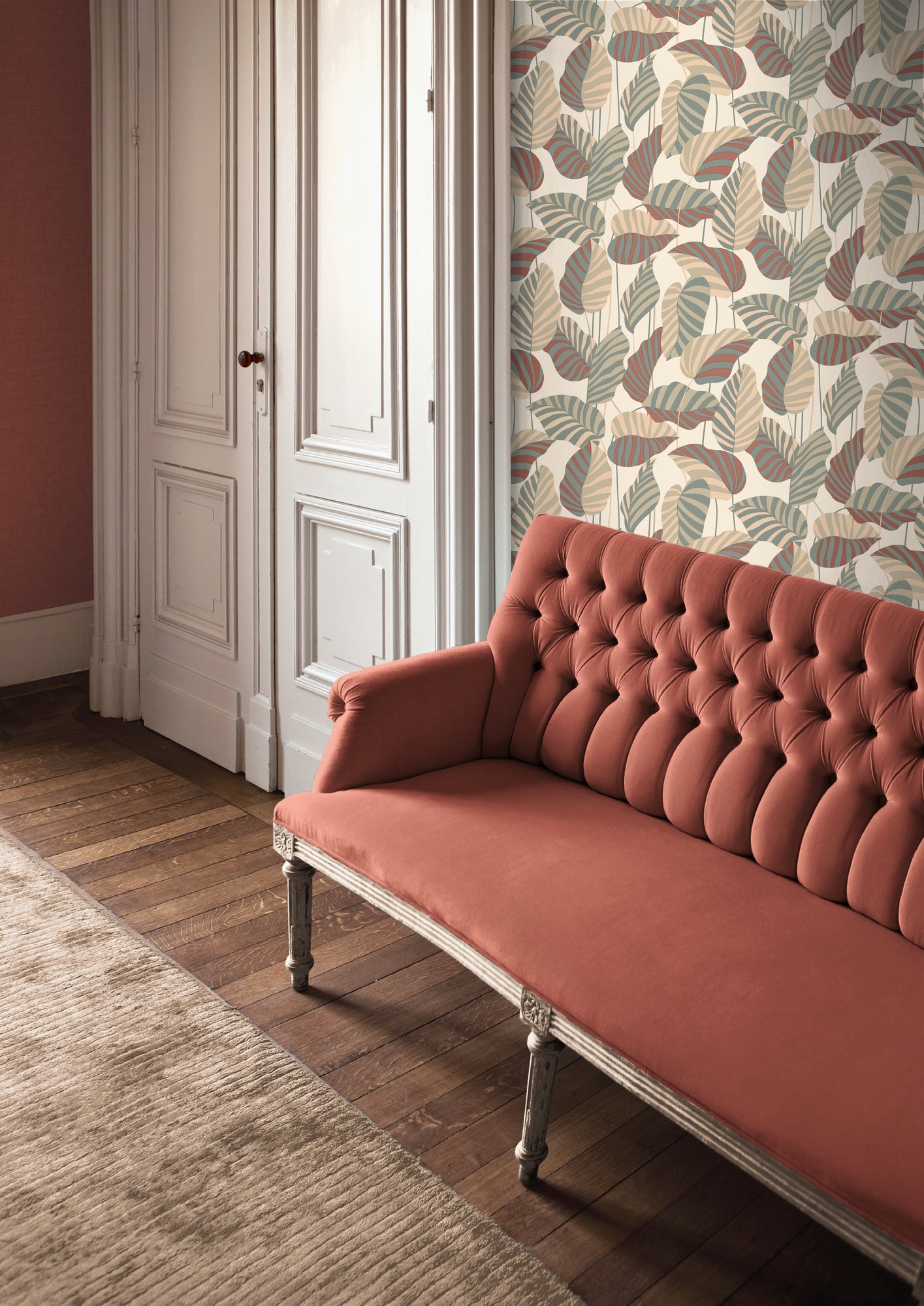 A.S. Création Tapete Antigua 390941 Weiß Satin Tapeten Florale Tapetematt Muster