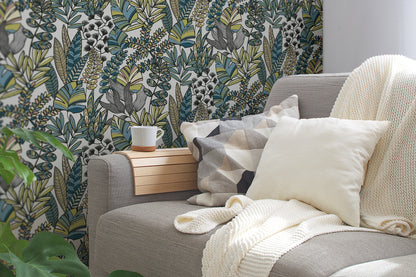 A.S. Création Tapete Antigua 390951 Weiß Satin Wandtapete Florale Tapete matt