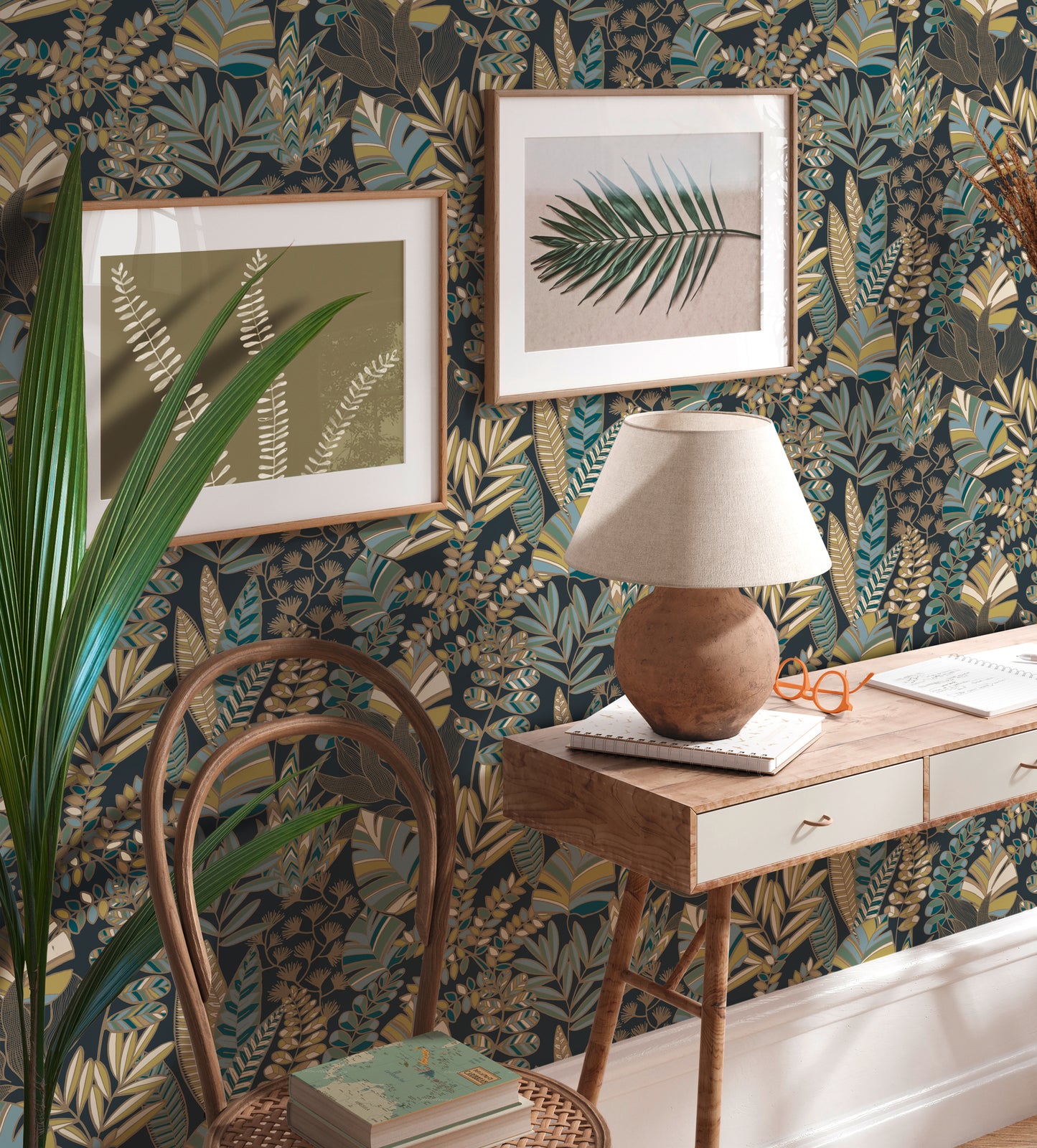 A.S. Création Tapete Antigua 390955 Blau Satin Tapeten Florale Tapetematt Muster