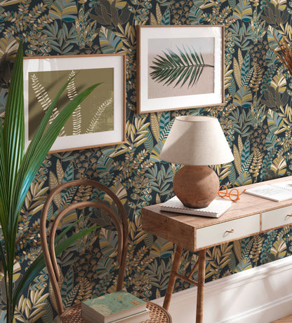 A.S. Création Tapete Antigua 390955 Blau Satin Tapeten Florale Tapetematt Muster