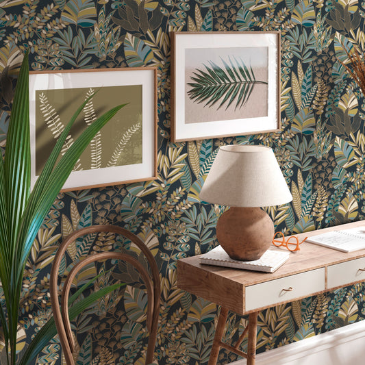 A.S. Création Tapete Antigua 390955 Blau Satin Tapeten Florale Tapetematt Muster