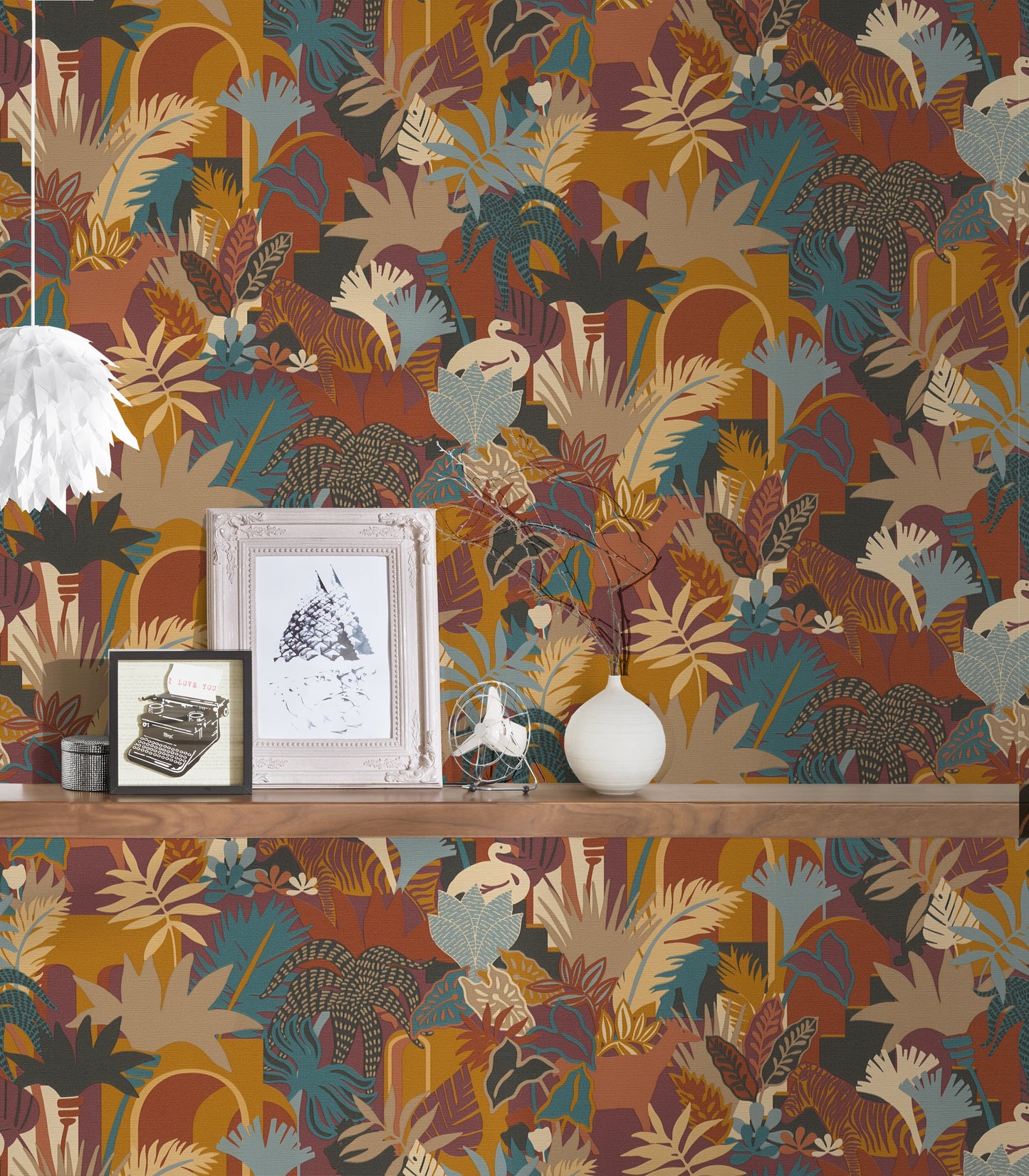 A.S. Création Tapete Antigua 390961 Bunt Satin Wandtapete Dschungeltapete matt