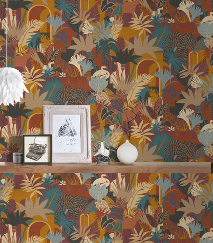 A.S. Création Tapete Antigua 390961 Bunt Satin Wandtapete Dschungeltapete matt