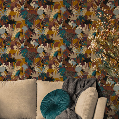 A.S. Création Tapete Antigua 390961 Bunt Satin Wandtapete Dschungeltapete matt