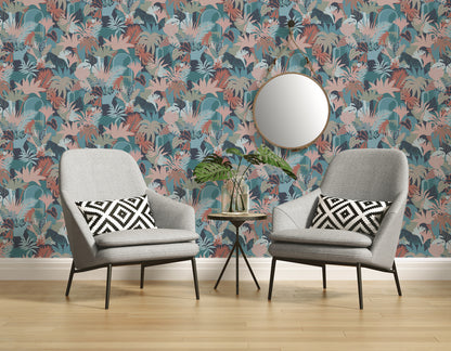 A.S. Création Tapete Antigua 390963 Bunt Satin Wandtapete Dschungeltapete matt