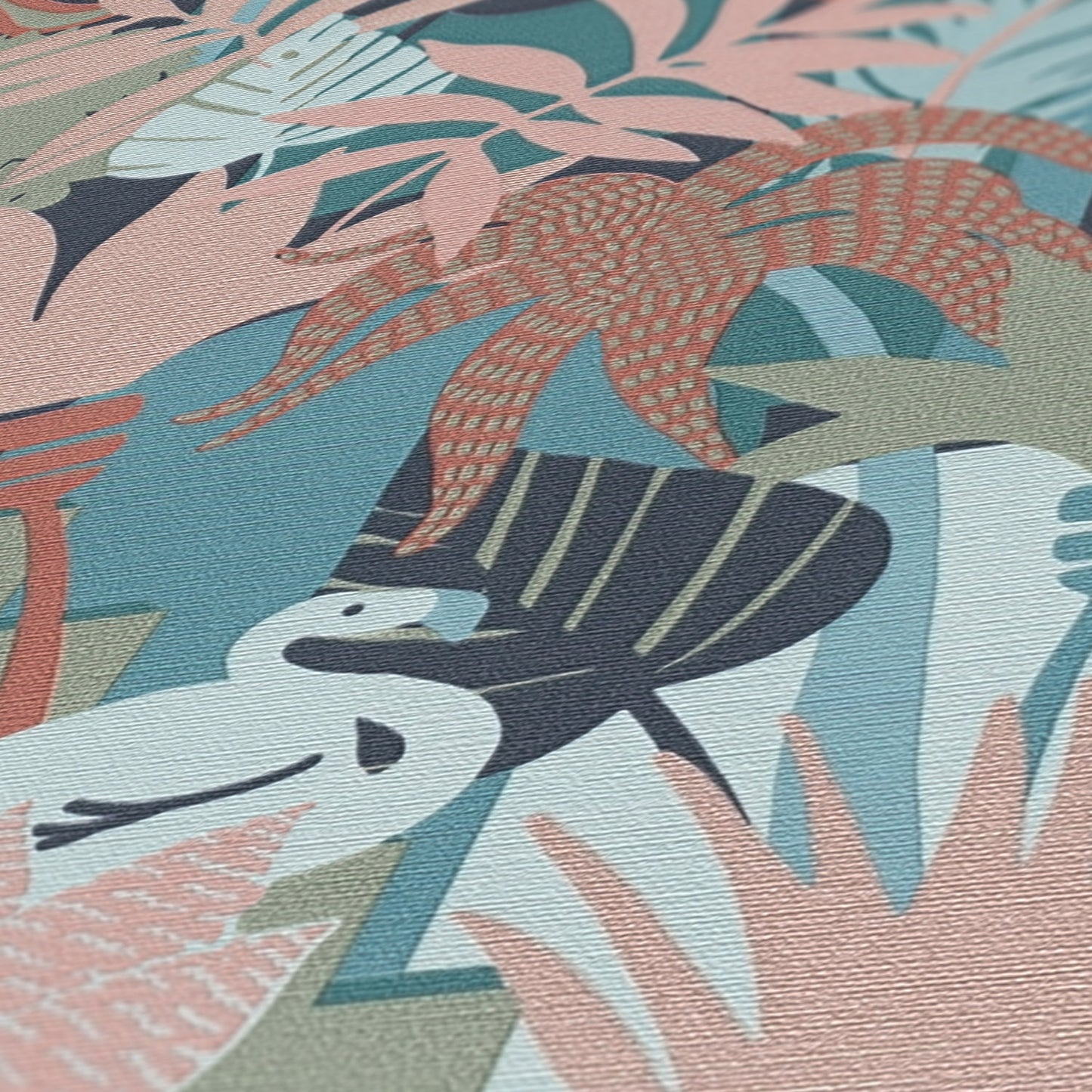 A.S. Création Tapete Antigua 390963 Bunt Satin Wandtapete Dschungeltapete matt