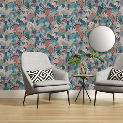 A.S. Création Tapete Antigua 390963 Bunt Satin Wandtapete Dschungeltapete matt