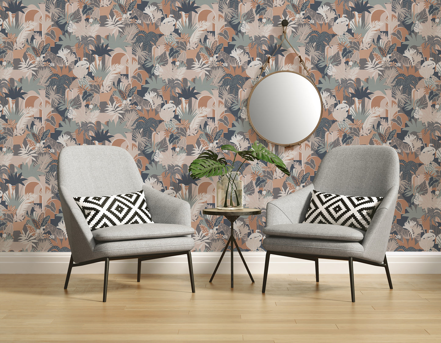 A.S. Création Tapete Antigua 390964 Bunt Satin Wandtapete Dschungeltapete matt