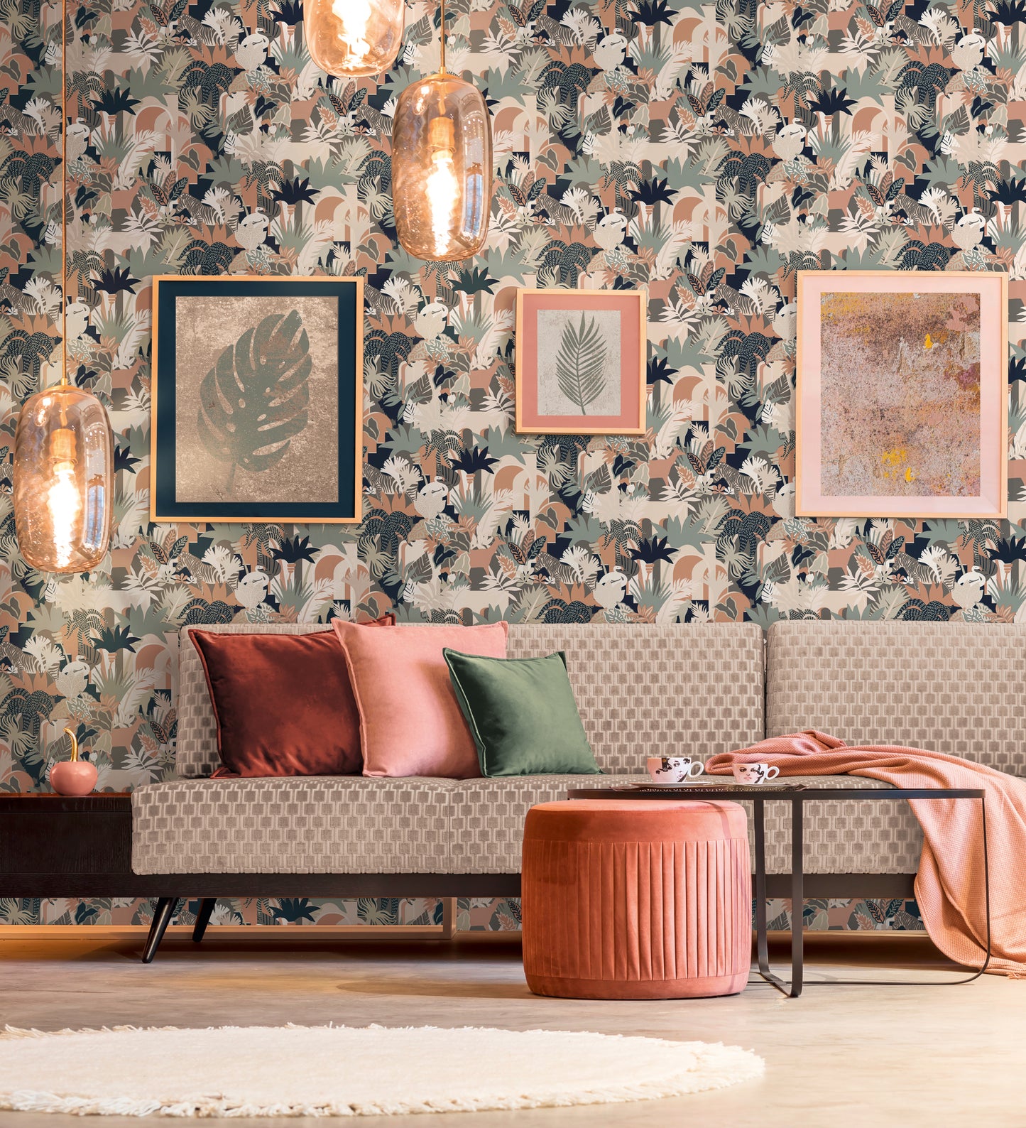 A.S. Création Tapete Antigua 390964 Bunt Satin Wandtapete Dschungeltapete matt