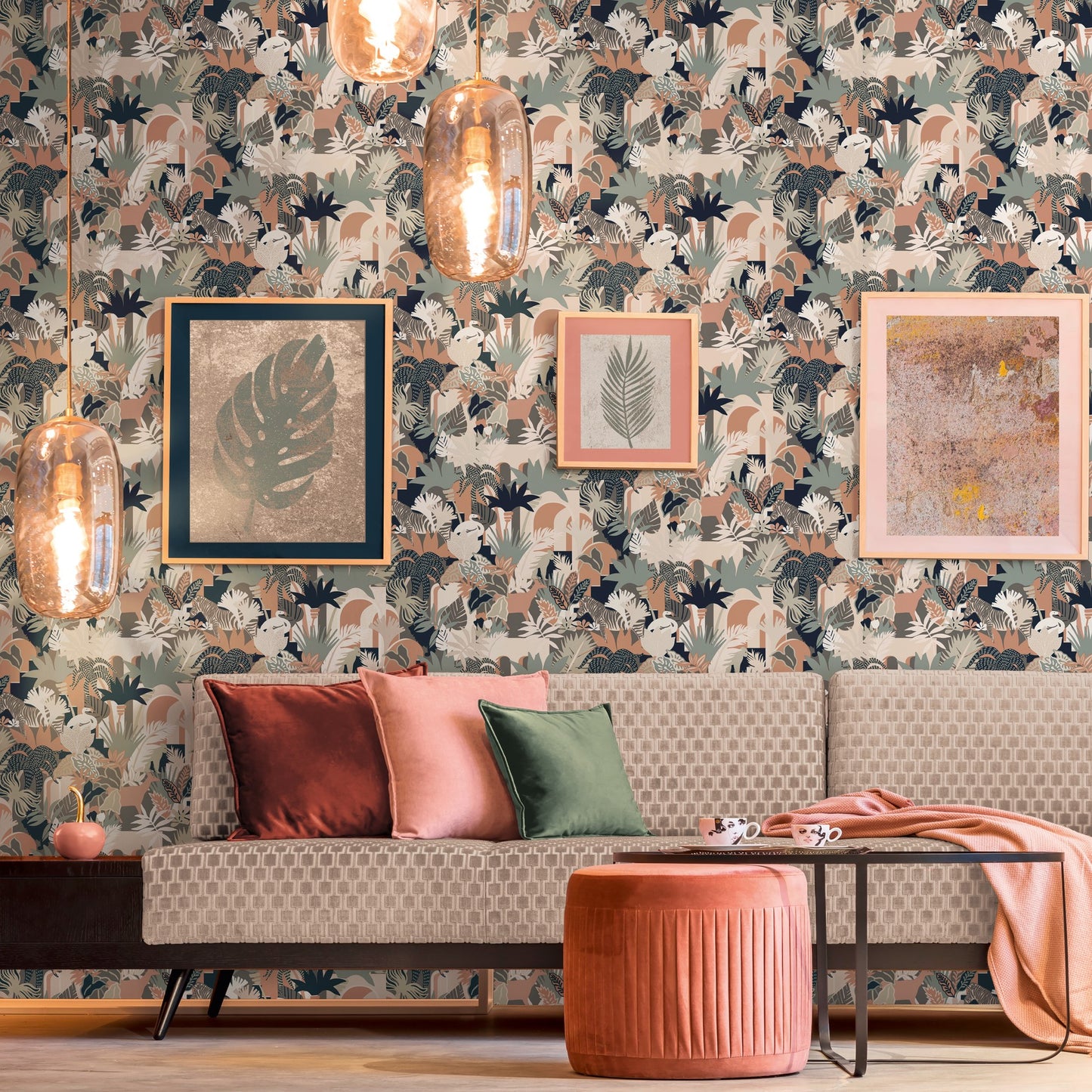 A.S. Création Tapete Antigua 390964 Bunt Satin Wandtapete Dschungeltapete matt