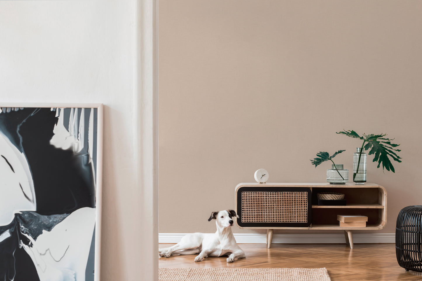 A.S. Création Tapete Antigua 390971 Beige Satin Wandtapete Unitapete matt Uni