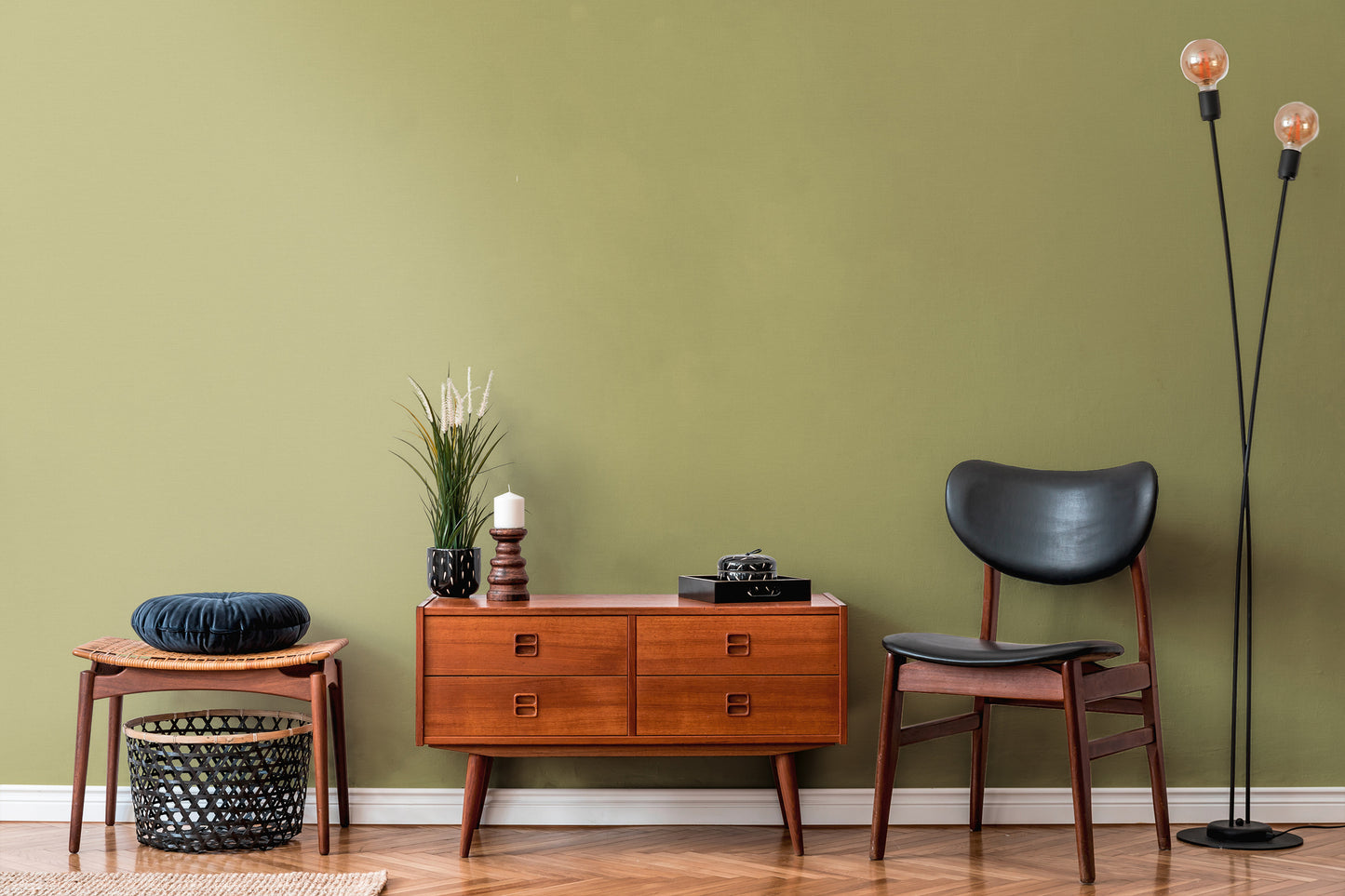 A.S. Création Tapete Antigua 390974 Grün Satin Wandtapete Unitapete matt Uni