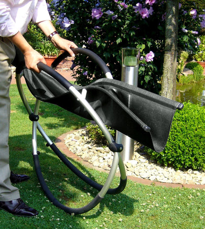Leco Schaukelstuhl grau Sonnenliege Gartenstuhl Gartenliege Garten Stuhl Liege
