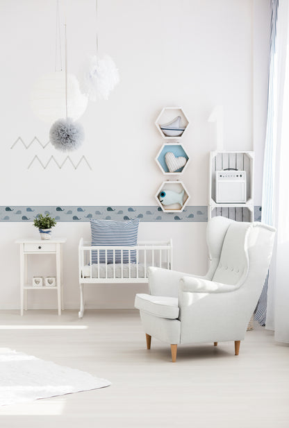 A.S. Création Kinderzimmer Bordüre Grau 403735 selbstklebend Borte Tapete Kind