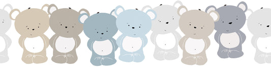 A.S. Création Kinderzimmer Bordüre Blau Teddy 403738 selbstklebend Borte Tapete