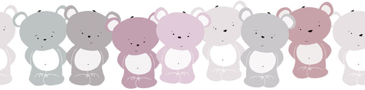 A.S. Création Kinderzimmer Bordüre Rosa Teddy 403739 selbstklebend Borte Tapete