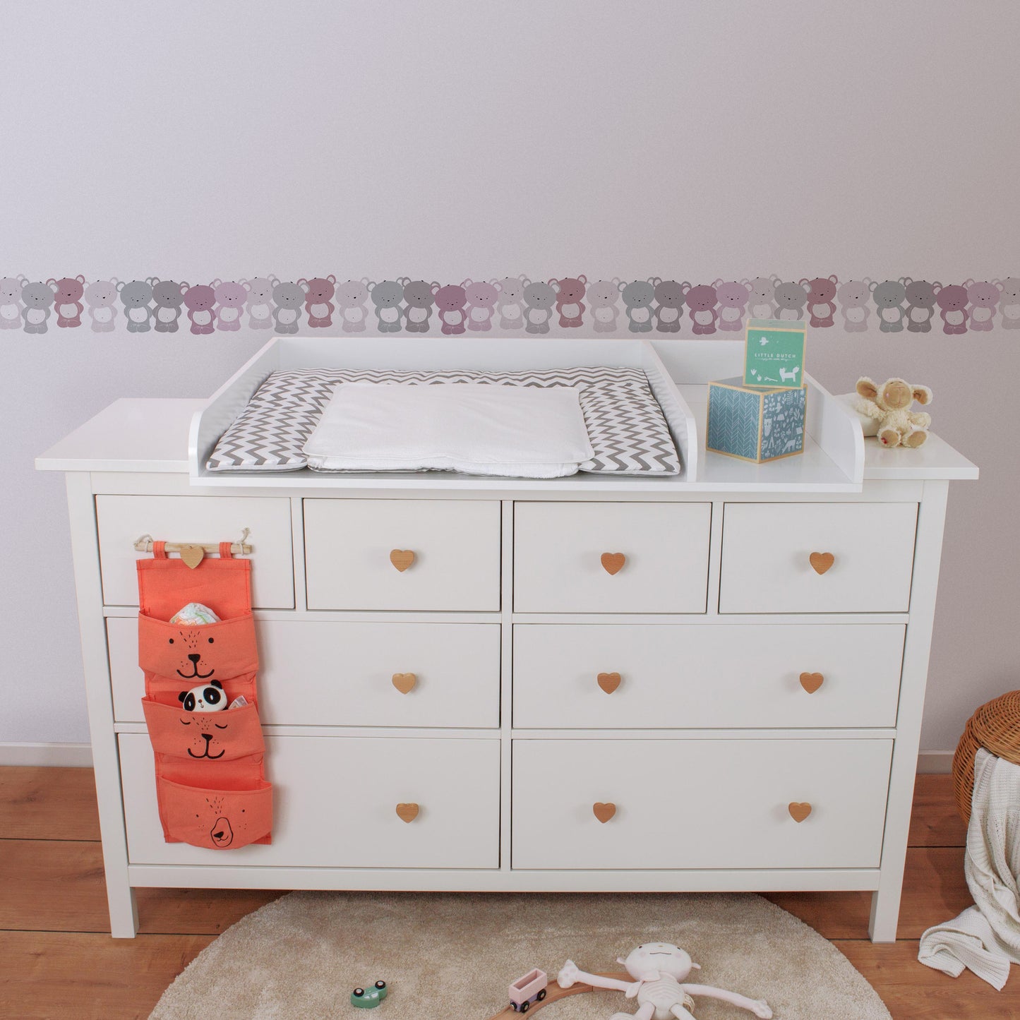 A.S. Création Kinderzimmer Bordüre Rosa Teddy 403739 selbstklebend Borte Tapete