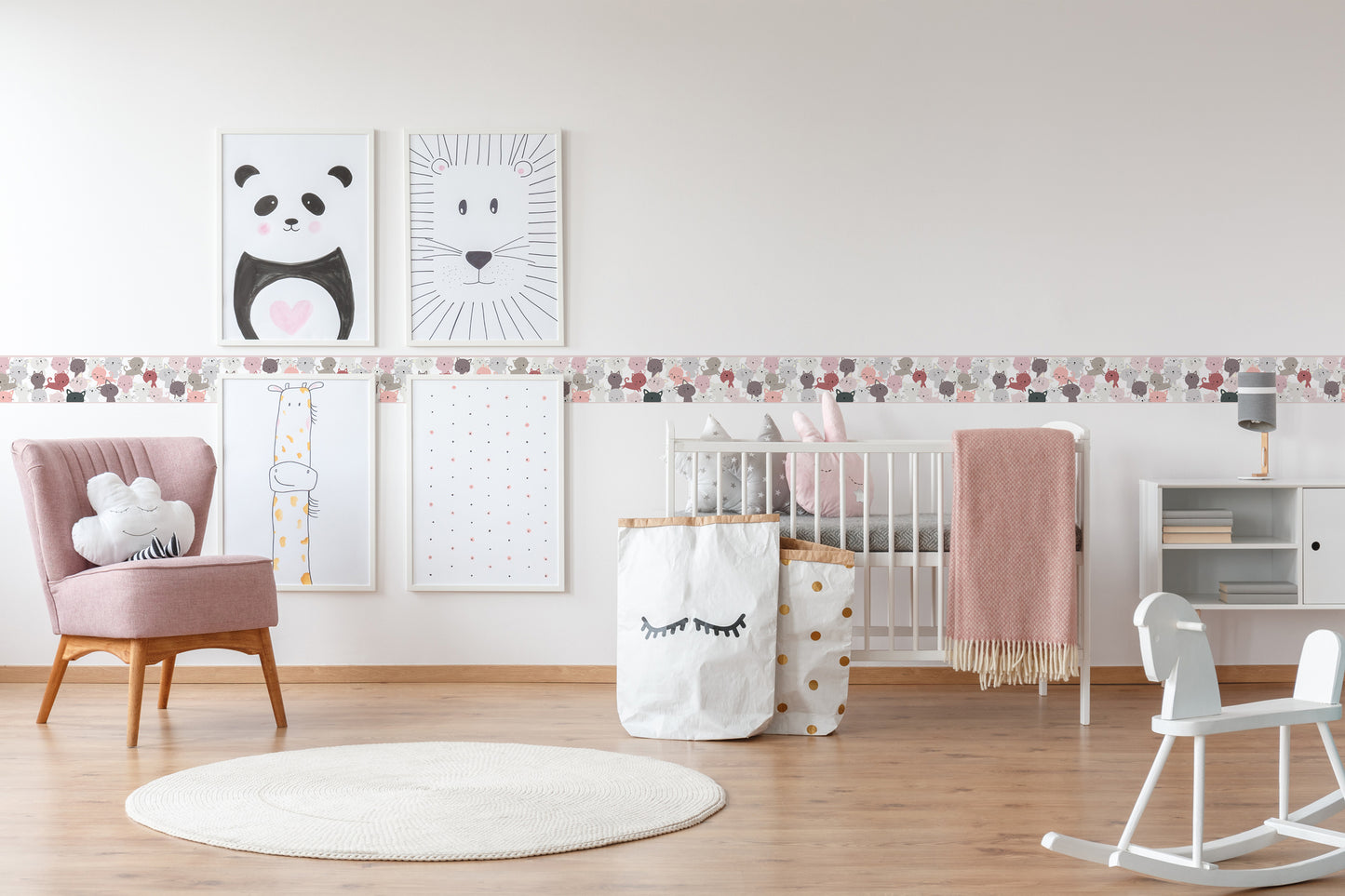 A.S. Création Kinderzimmer Bordüre Rosa 403741 selbstklebend Borte Tapete Kind